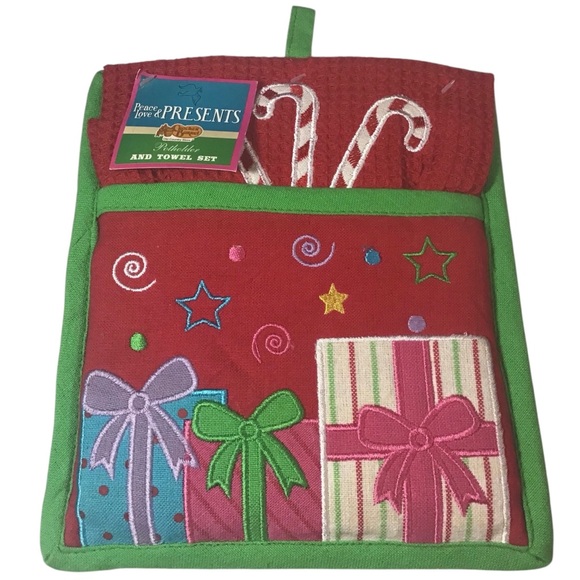 Potholder Towel Table Cloth Cracker Berral Holiday Fabric Rectangle Christmas - Picture 9 of 15